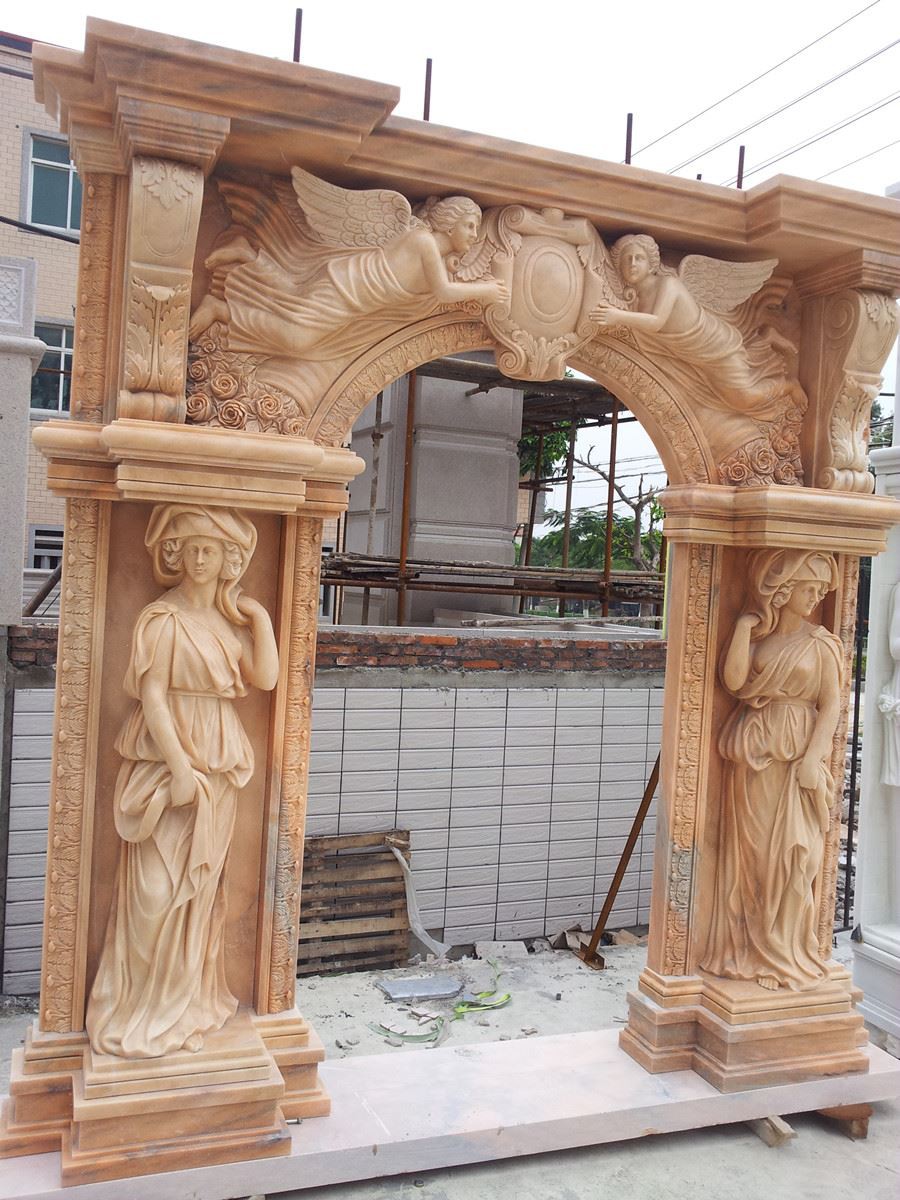 Carving Marble Fireplace